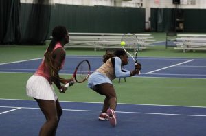 Alycia Parks (left) and Sachia Vickery who lost to Chang and Kulikov