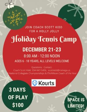 tennis holiday camp